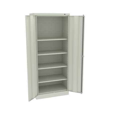 TENNSCO Unassembled Standard Slim Storage Cabinet, 30"Wx18"Dx72"H, Light Grey 3070-LGY